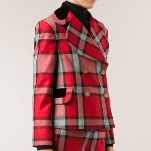Vivienne Westwood Red Label Plaid Double Breasted Love Blazer Jacket 40 8